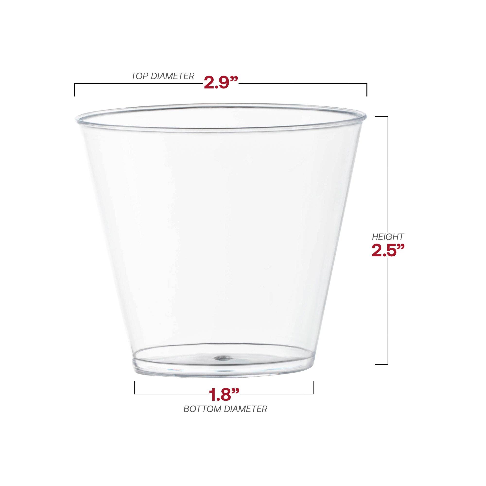 Smarty had a Party - Wholesale Disposable Cup - 5 oz. Crystal Clear Plastic Disposable Party Cups - 20 pcs4
