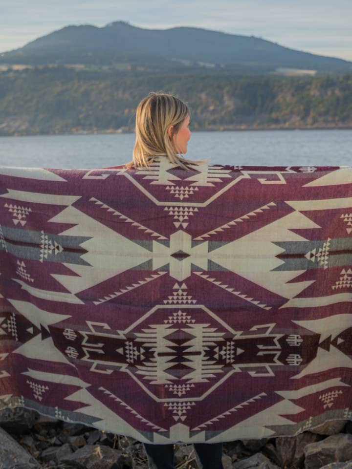 Amethyst Blanket - Alpaca Wool Blend for wholesale by Red Thread & Co