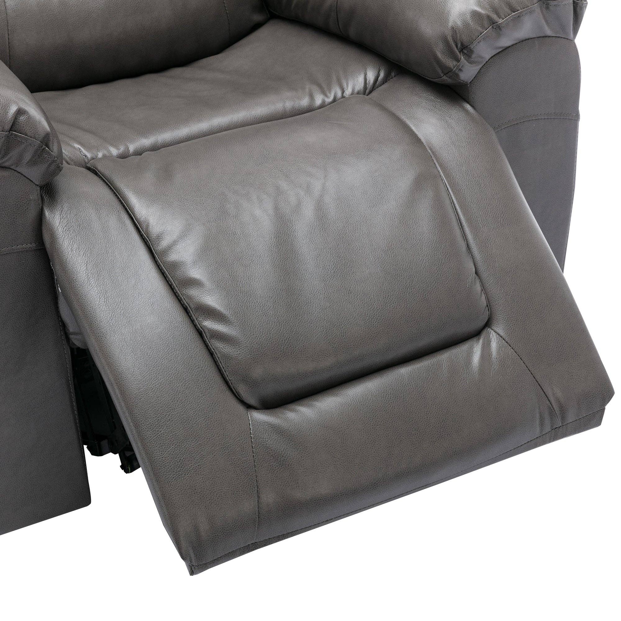 Orange County Decor - Wholesale Chair - 360 Swivel And Rocking Home Theater Recliner Manual Recliner Chair With Wide Armrest For Living Room,Bedroom, Grey Grey Foam Pu4