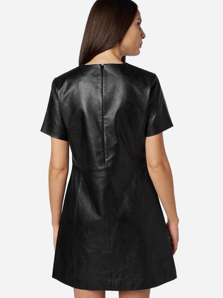 Ricano - Wholesale Dress - Women's - Ladies leather dress femme - premium lamb leather