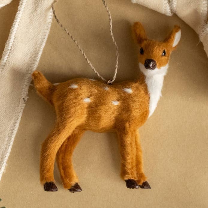 FUR DEER ORNAMENT for wholesale by Ragon House