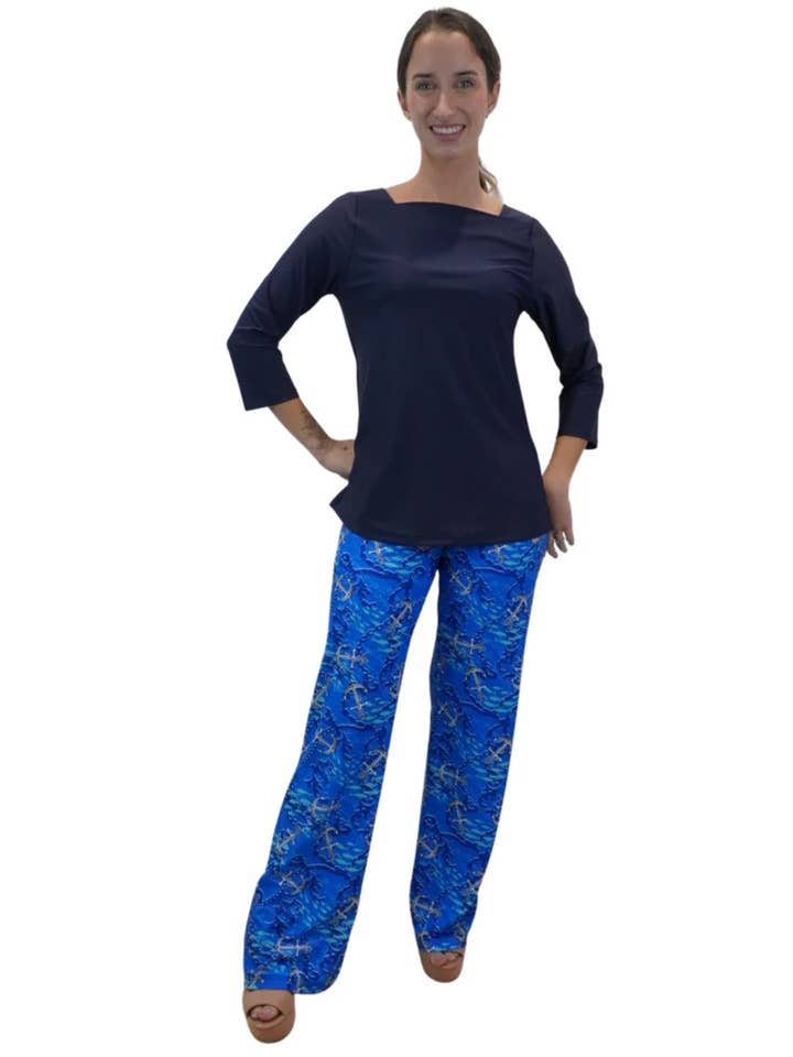 Susan Top Fabriqué aux États-Unis Solide Basique Été Printemps Station balnéaire pour la vente par Patti Biggs