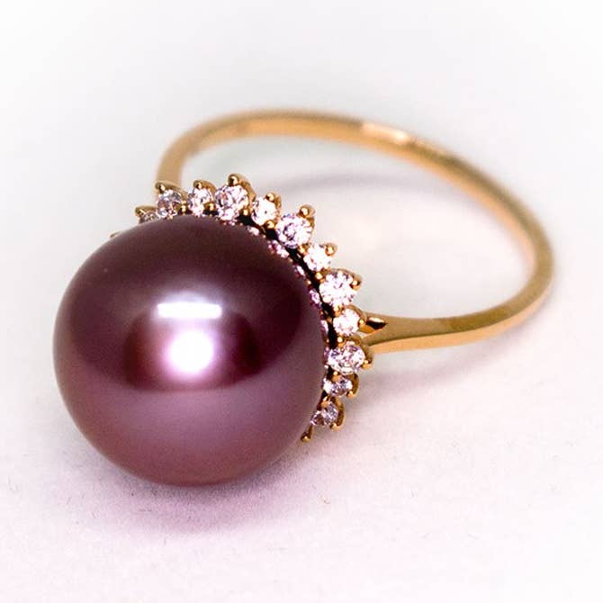 Mystery Miss Purple Edison Pearl Ring for wholesale by Timeless Pearl