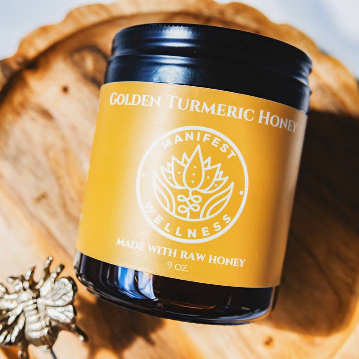 Manifest Wellness - Wholesale Honey - Golden Herbal Honey with Turmeric, Ginger, Clove & Cardamom