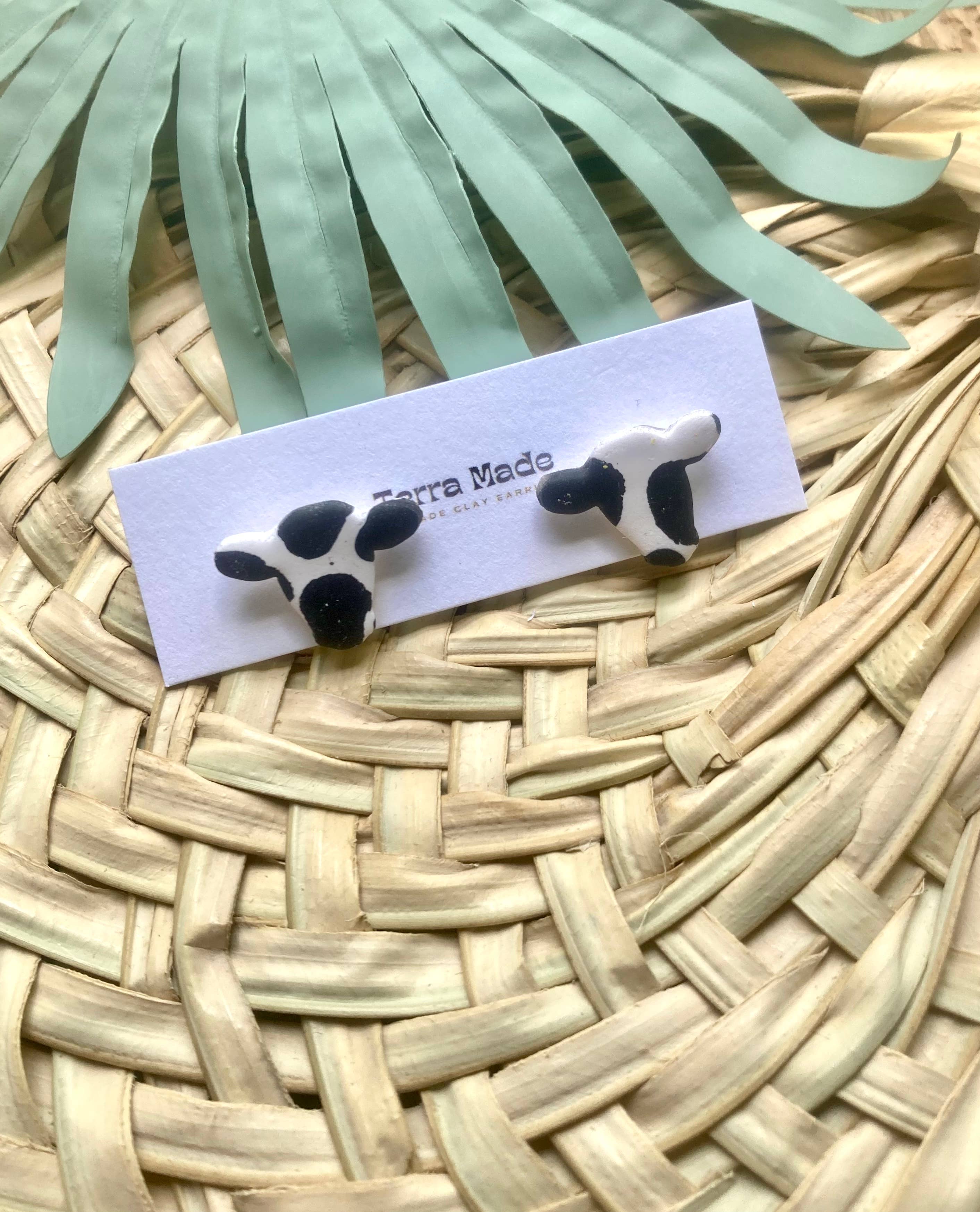 Terra Made - Wholesale Stud/Post Earrings - Cow stud earrings