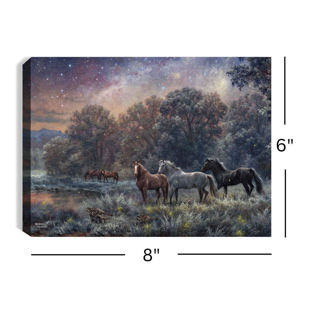 Glow Decor – wholesale Decorative tabletop object – My Farm at Night 8x6 Lighted Tabletop Canvas3