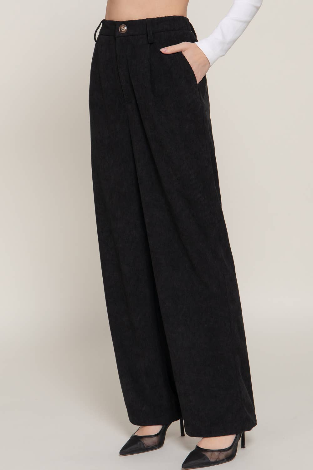 Active Basic | Active USA - Wholesale Pants - Women's - Corduroy Trouser Pants