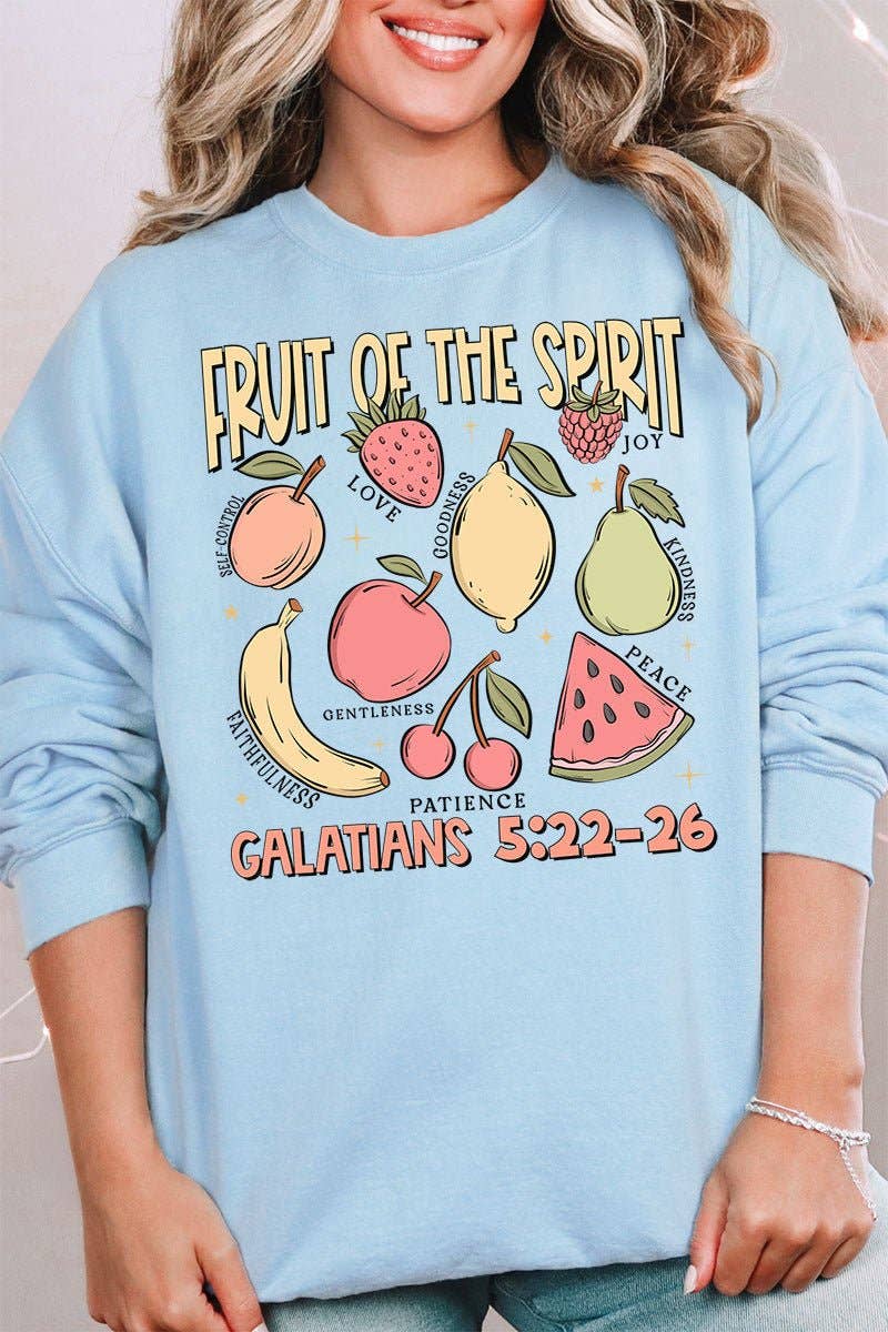 Wholesale Accessory Market - Vente Sweat-shirt à imprimés – femme - Sweat-shirt unisexe NuBlend Fruit Of The Spirit2