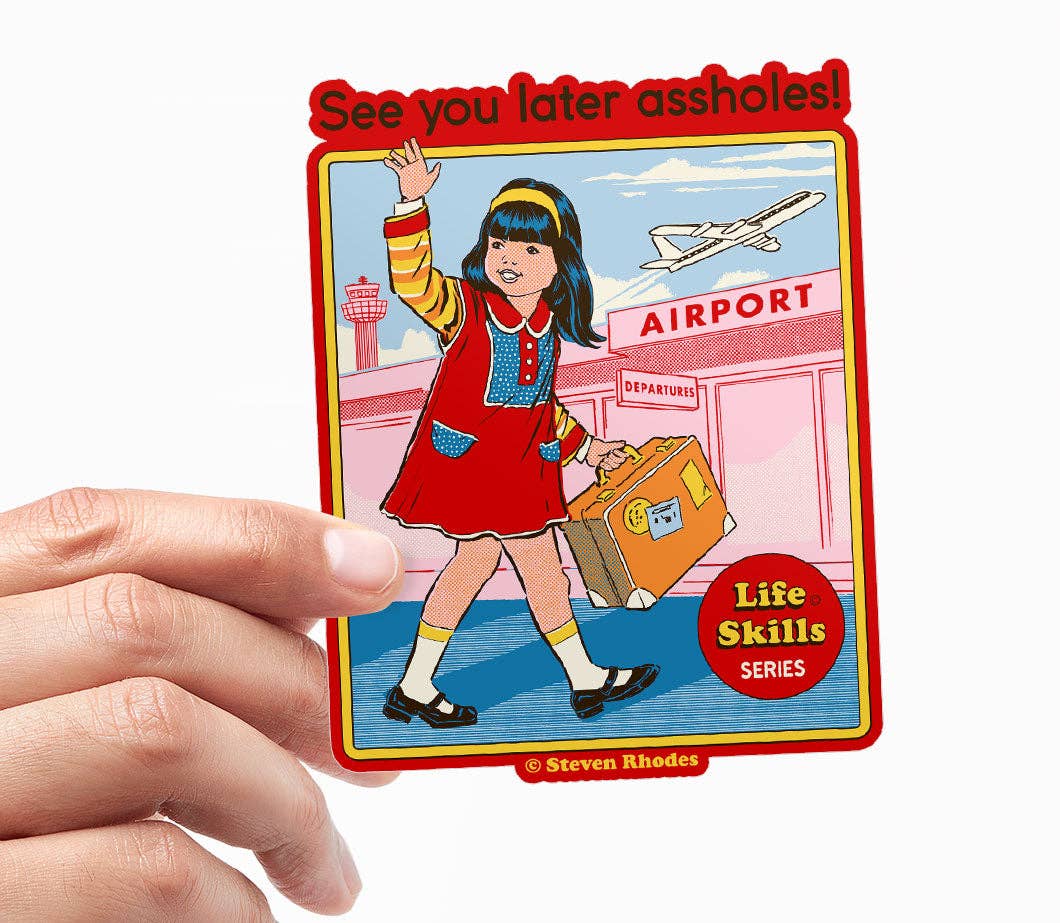 Hybris Production AB - Vendita all'ingrosso Adesivo - Adesivo Steven Rhodes « See You Later Assholes » da 10 cm1