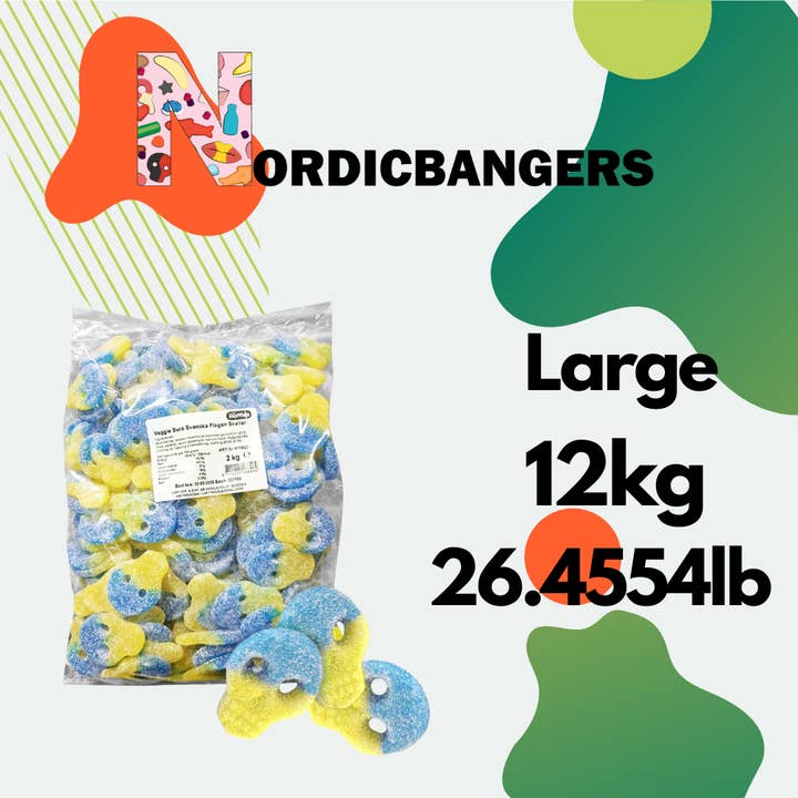 Nordicbangers - Swedish Candy - Wholesale Gummy - Swedish sour skull - 2kg / 4.409 lbs