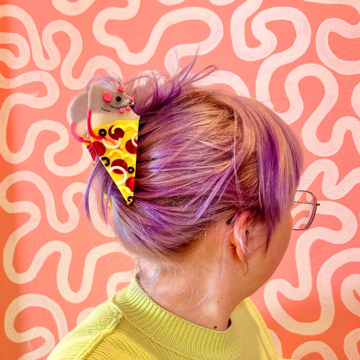 The Peach Fuzz - Wholesale Hair Accessories Set - Women's - Pizza Rat Hair Claw4