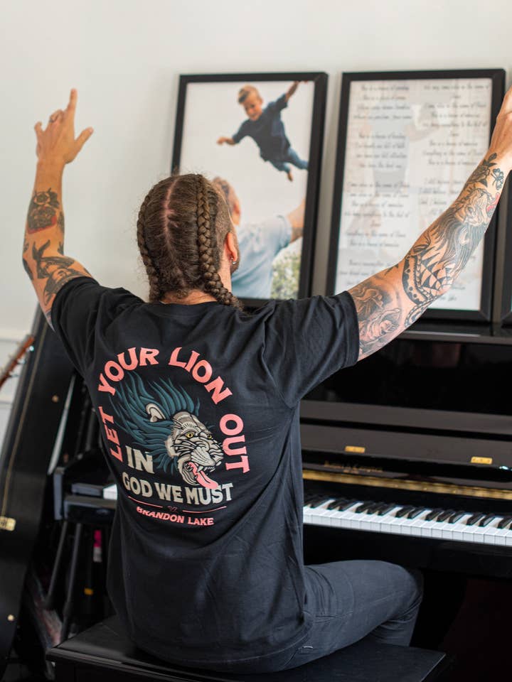In God We Must - Wholesale Screen Printed T-Shirt - Men's - Brandon Lake "Let Your Lion Out" Tee
