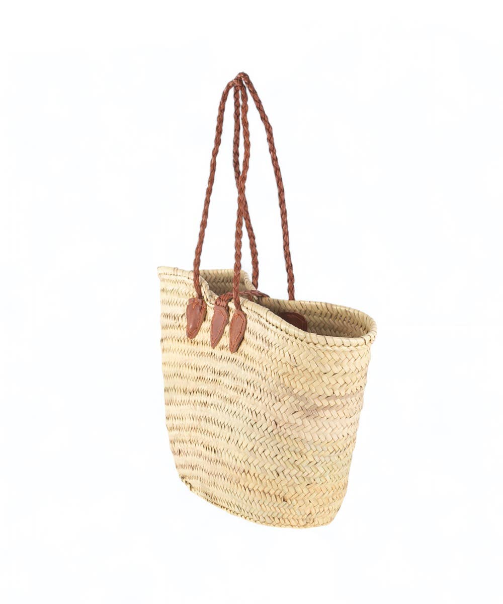 Kbas - Venta al por mayor Bolsa de playa - CAPAZO PALMA NATURAL CON CIERRE Y ASAS CUERO2