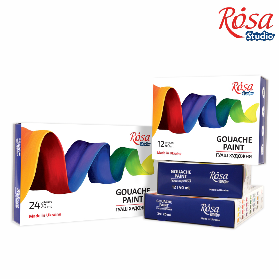 Fainotoys - Vente Assortiments de peinture - Set de gouache ROSA Studio, 12 tubes de 40 ml4