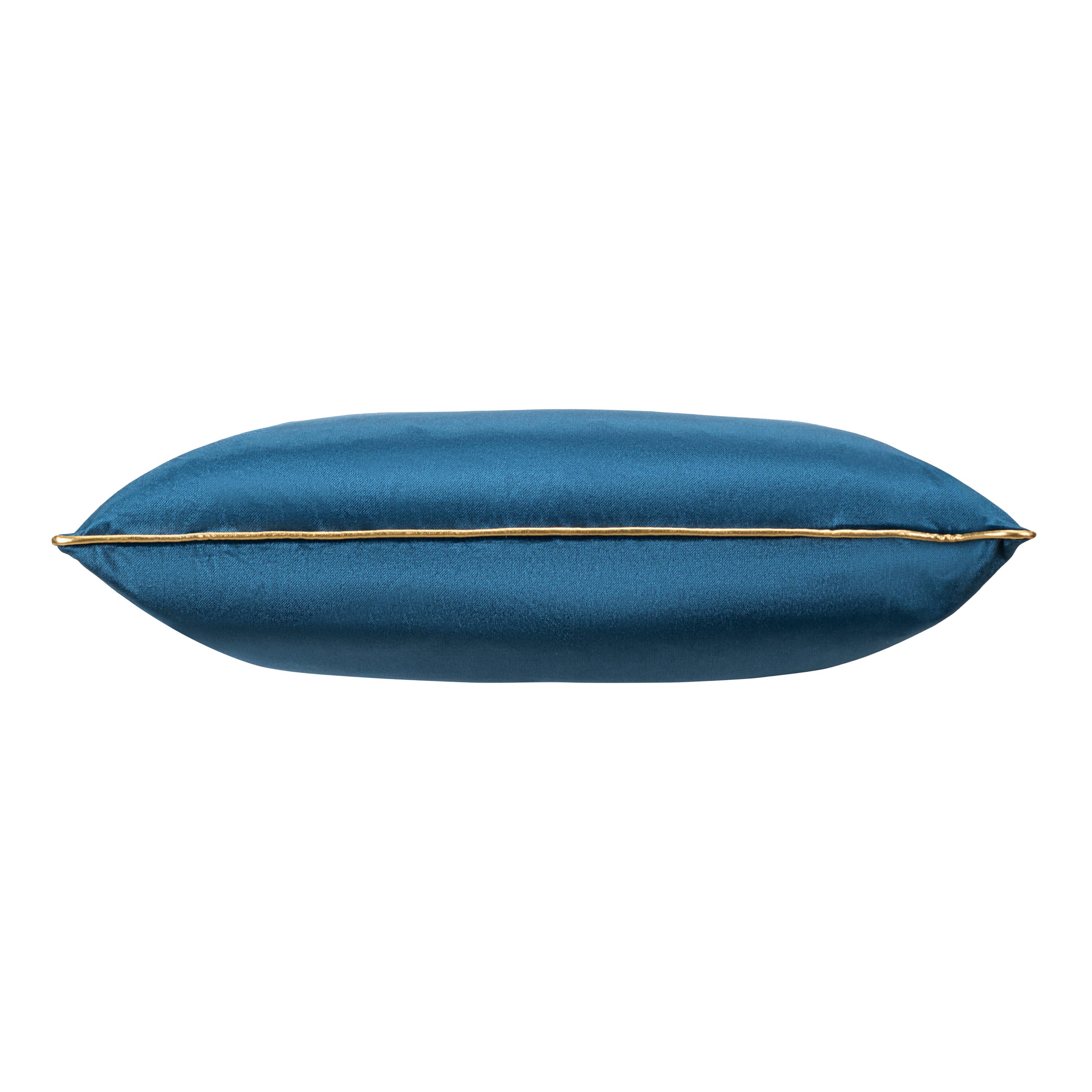Cloud 9 Design - Wholesale Throw/Decorative Pillow - Noah Navy Velvet Pillow Featuring Gold Piping1