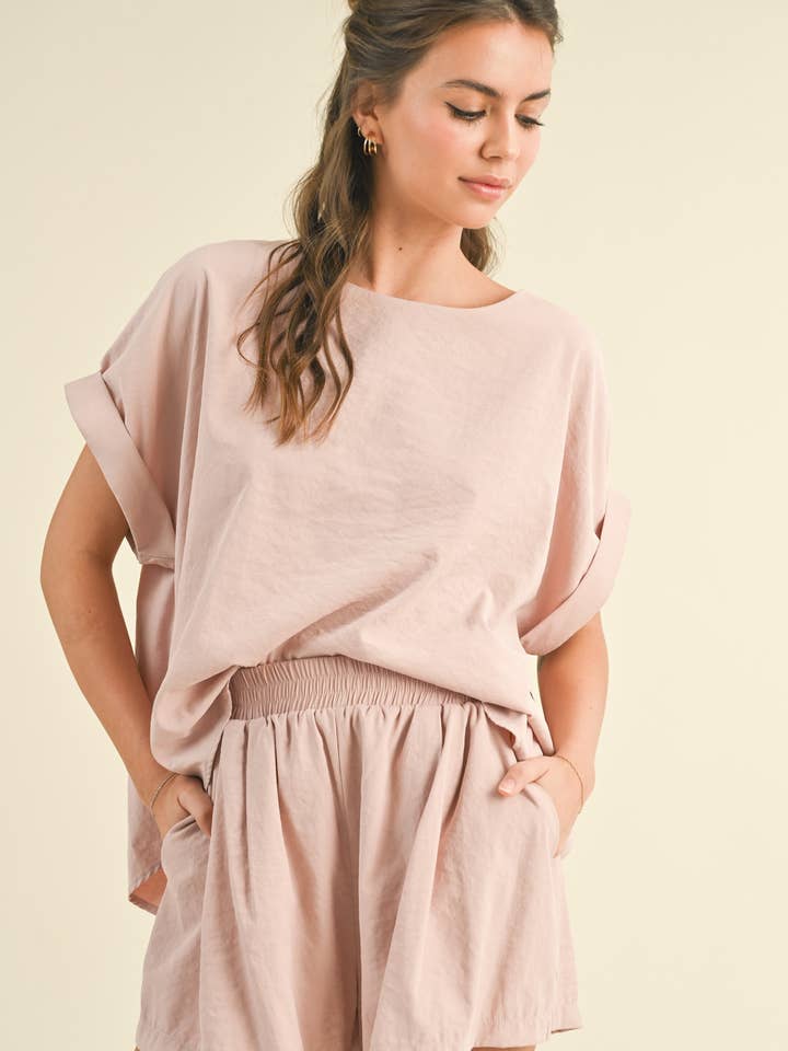 IST1598 RELAXED FIT TOP AND SHORTS(W/ POCKET) TWO PIECE SET for wholesale by Klesis