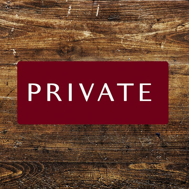 Privat - Metallskylt för wholesale av The British Metal Signs Company