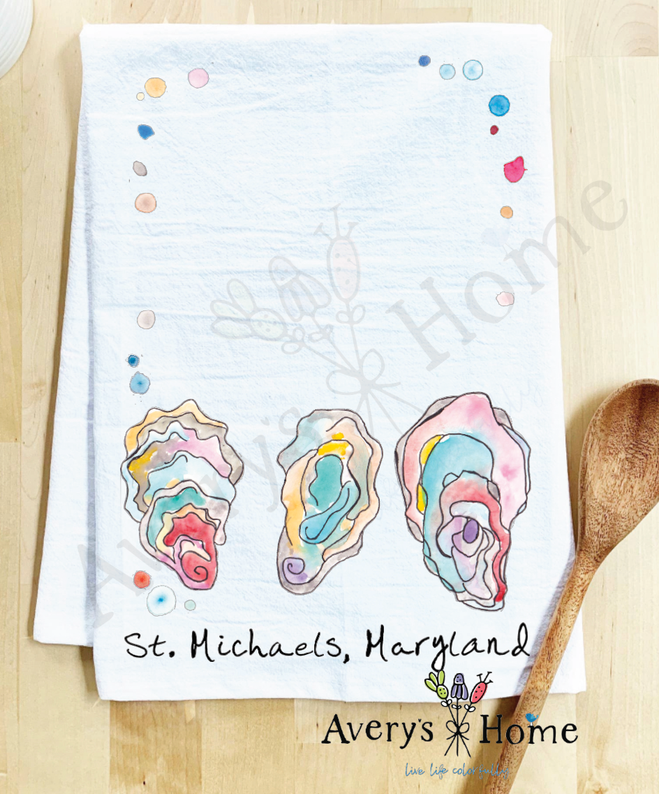 Avery's Home - Vente Torchons - Torchon Personnalisable Souvenir Océan Coquilles d'Huître30