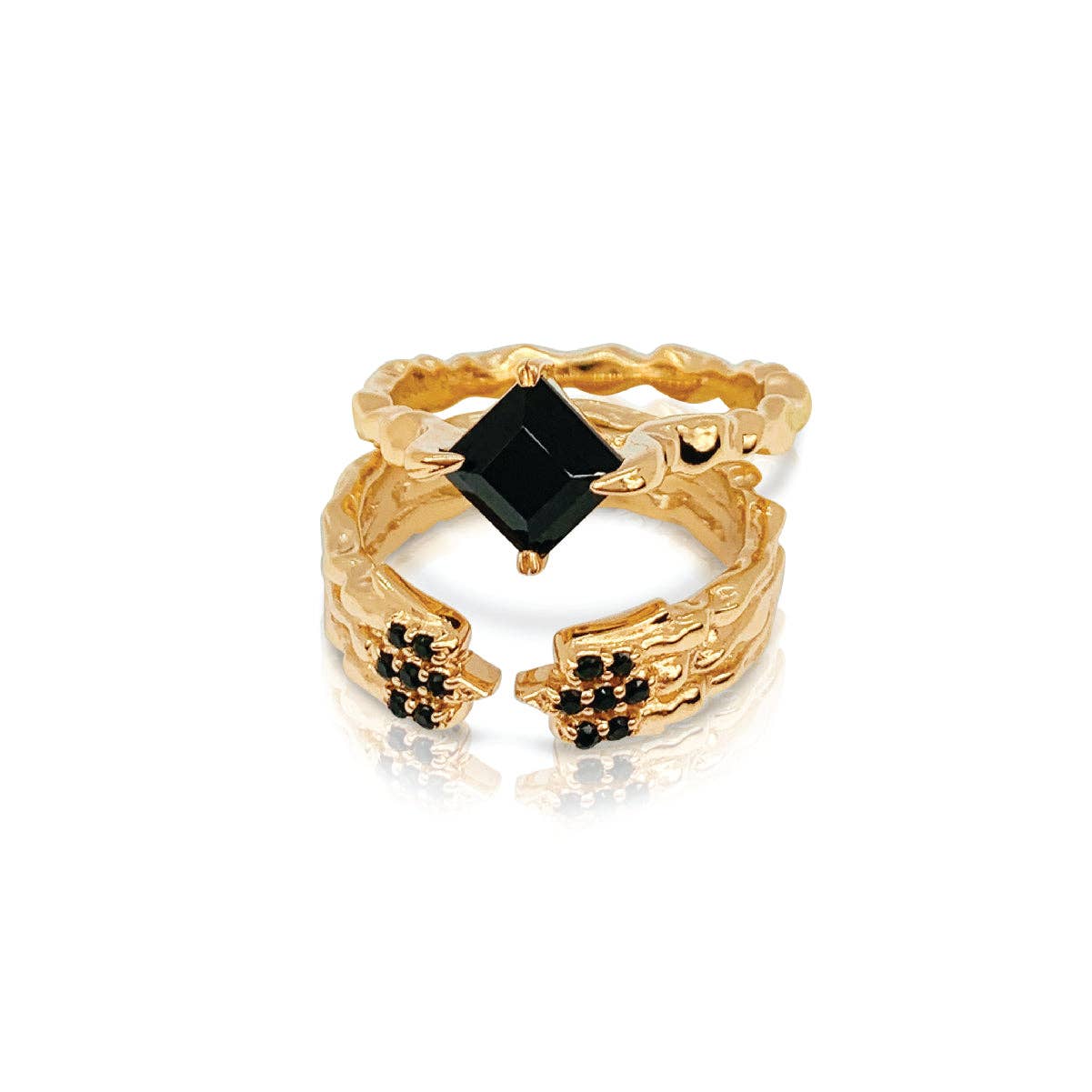Shop Lausanne - Wholesale Cocktail/Statement Ring - Onyx Stem Ring8