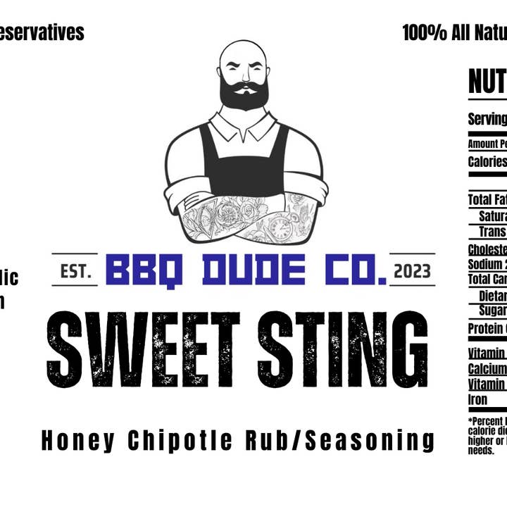 BBQ Dude Co - Wholesale Rub - Sweet Sting - Honey Chipotle Seasoning2