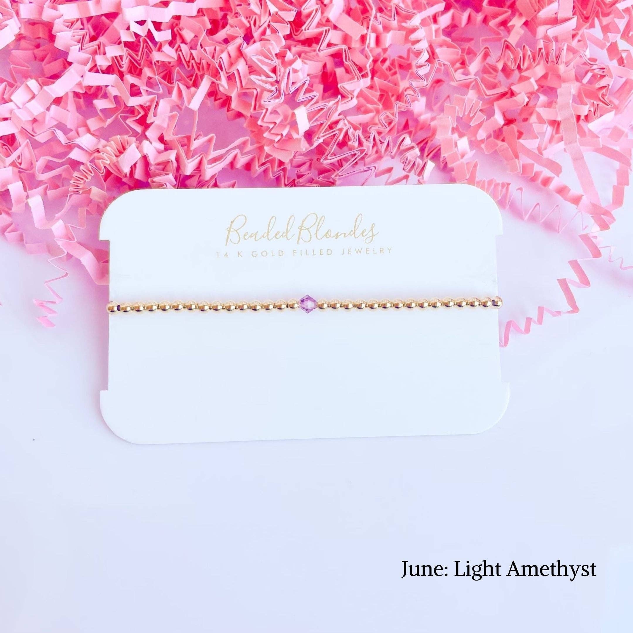 Beaded Blondes - Wholesale Beaded Bracelet - Birthstone Swarovski Bracelet Collection (Pack of 12)7