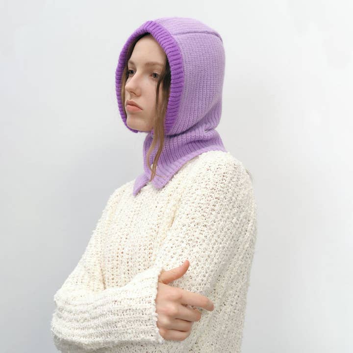 Dipped Shop - Wholesale Beanie - Women's - Simple Color Block Button Down Knit Hat Scarve DPS16142