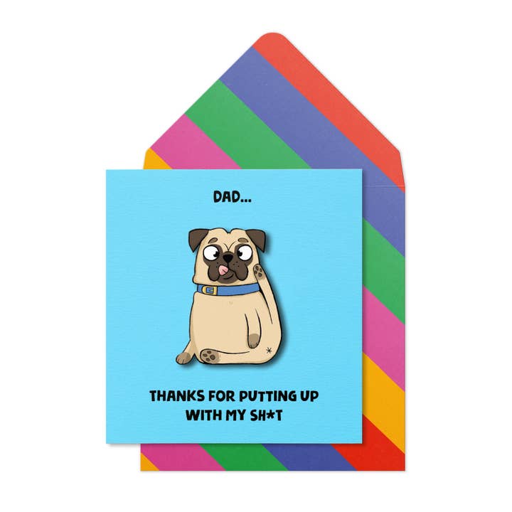 Sjov Fars Dag, Tålmodighed Med Mit L*rt, Håndlavet Kort for engroshandel hos Tache