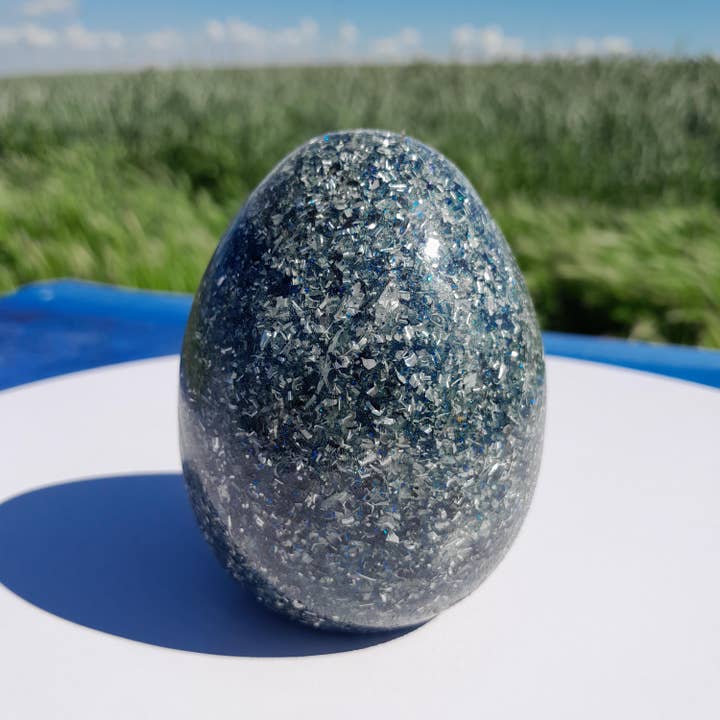 Mundo Orgon - Wholesale Spiritual Stone/Crystal - Sky Blue Organic Egg2
