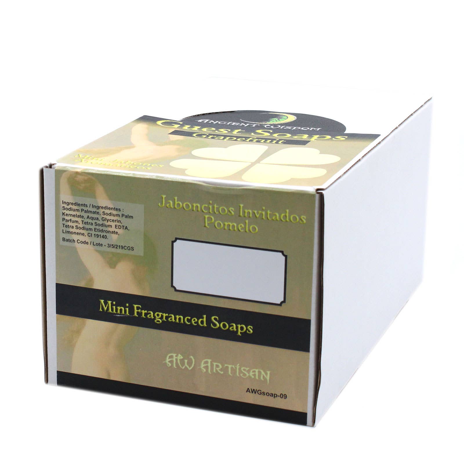 Ancient Wisdom – wholesale Bar Soap – Heart Guest Soap - Grapefruit1