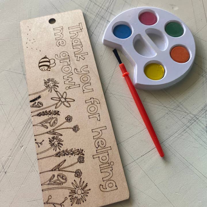 Novotny Designs – Kit de artesanato DIY por atacado – Obrigado por me ajudar a desenvolver o kit de artesanato com marcador de madeira + aquarelas2