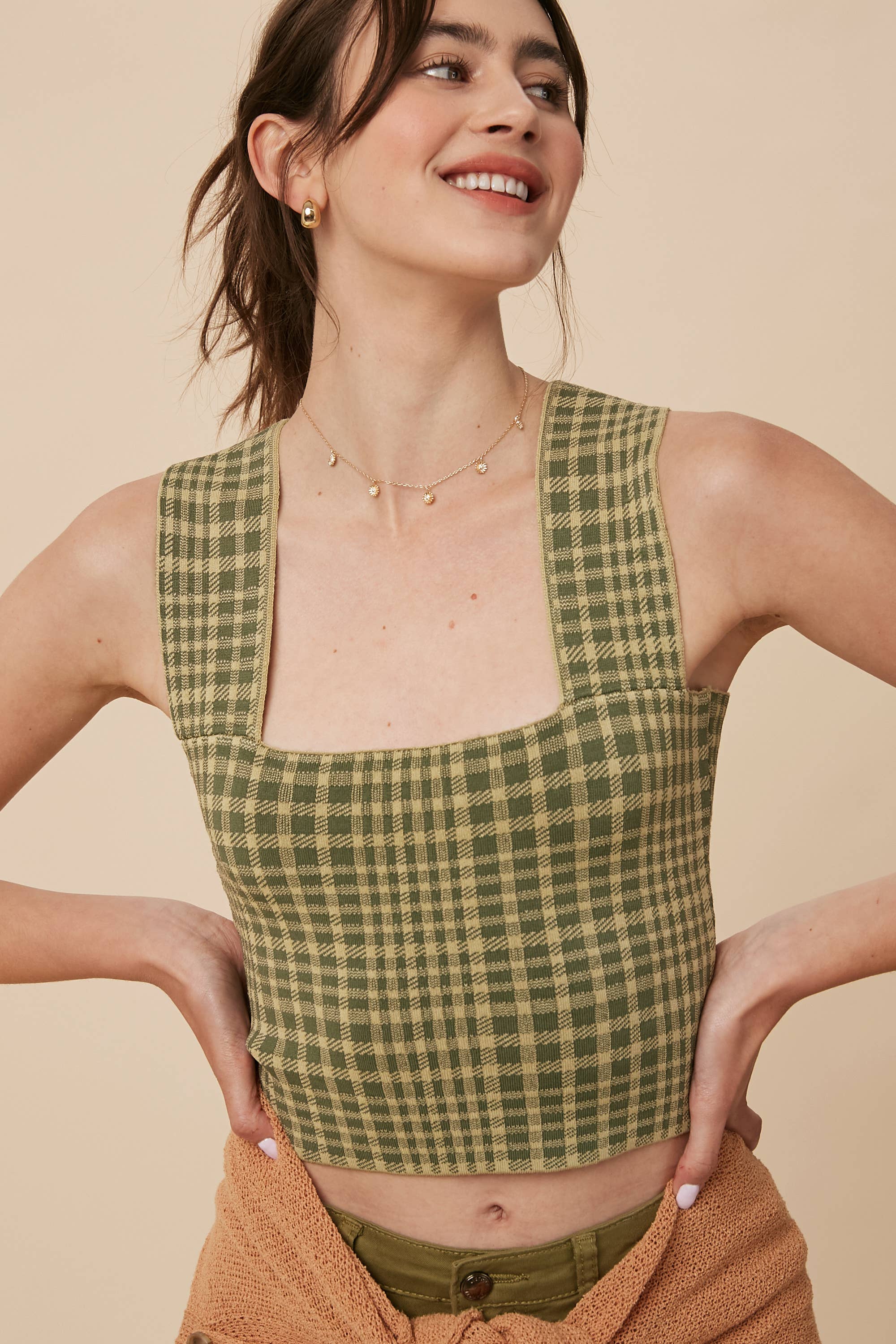 Listicle - Vente Sous-vêtements sculptants – femme - Brami en tricot à carreaux8