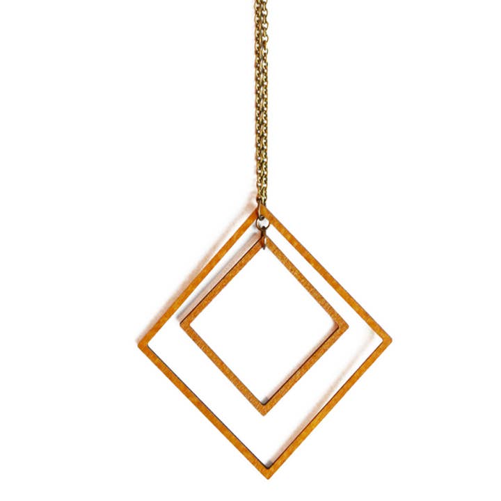 Intricate Squares Necklace for wholesale by Silk Wool and Bijoux