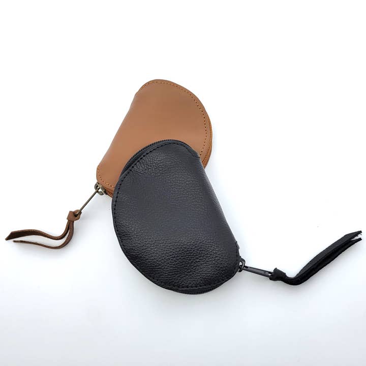 Leather Mini Clamshell Purse for wholesale by Eclectic Woodchuck