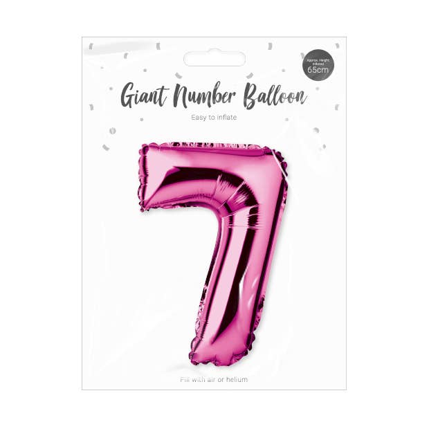 360Direct - Wholesale Balloon - Pink Foil Number Balloon 65cm7