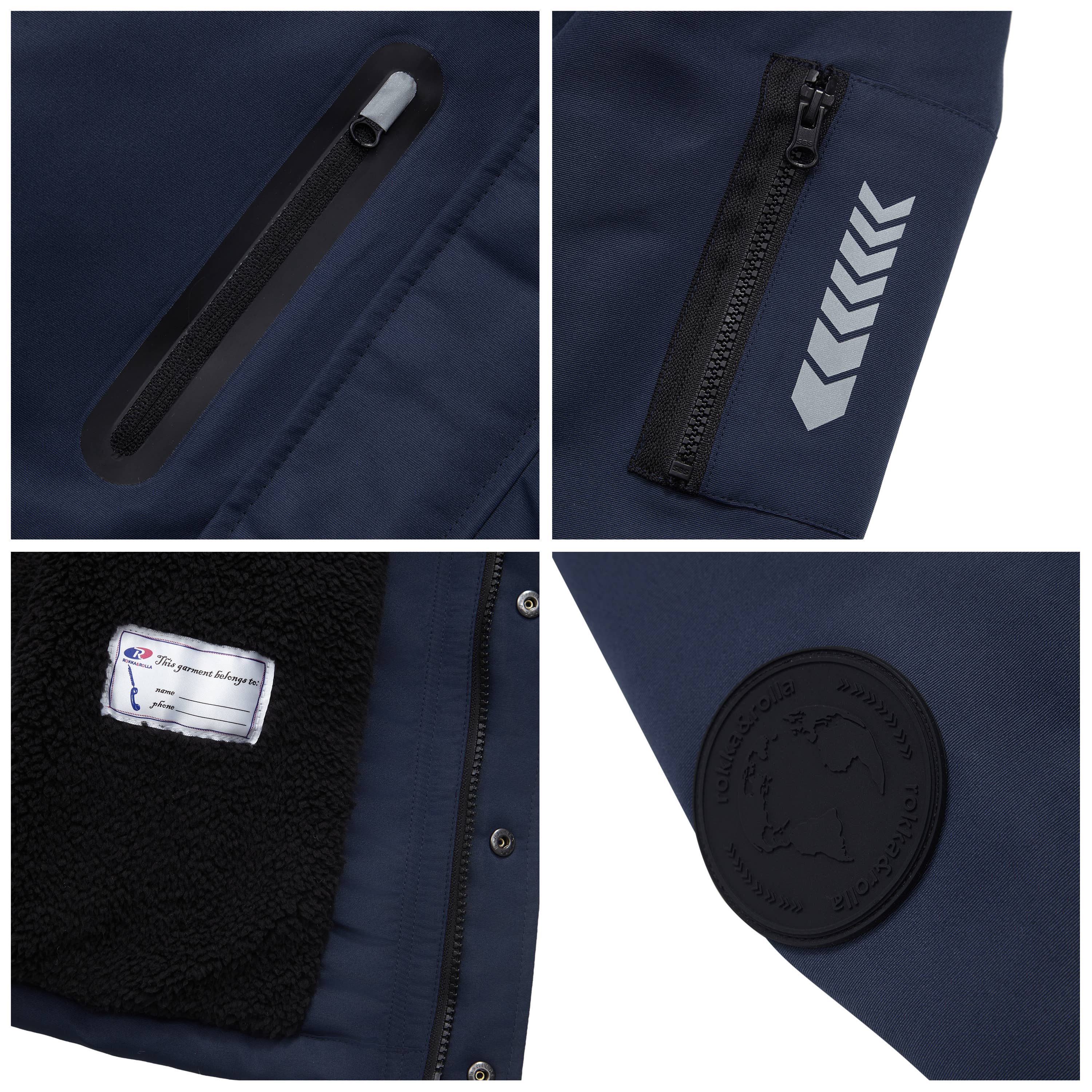 Rokka & Rolla - Wholesale Parka - Kids - Boys' Winter Coat with Faux Fur Hood Parka Jacket9