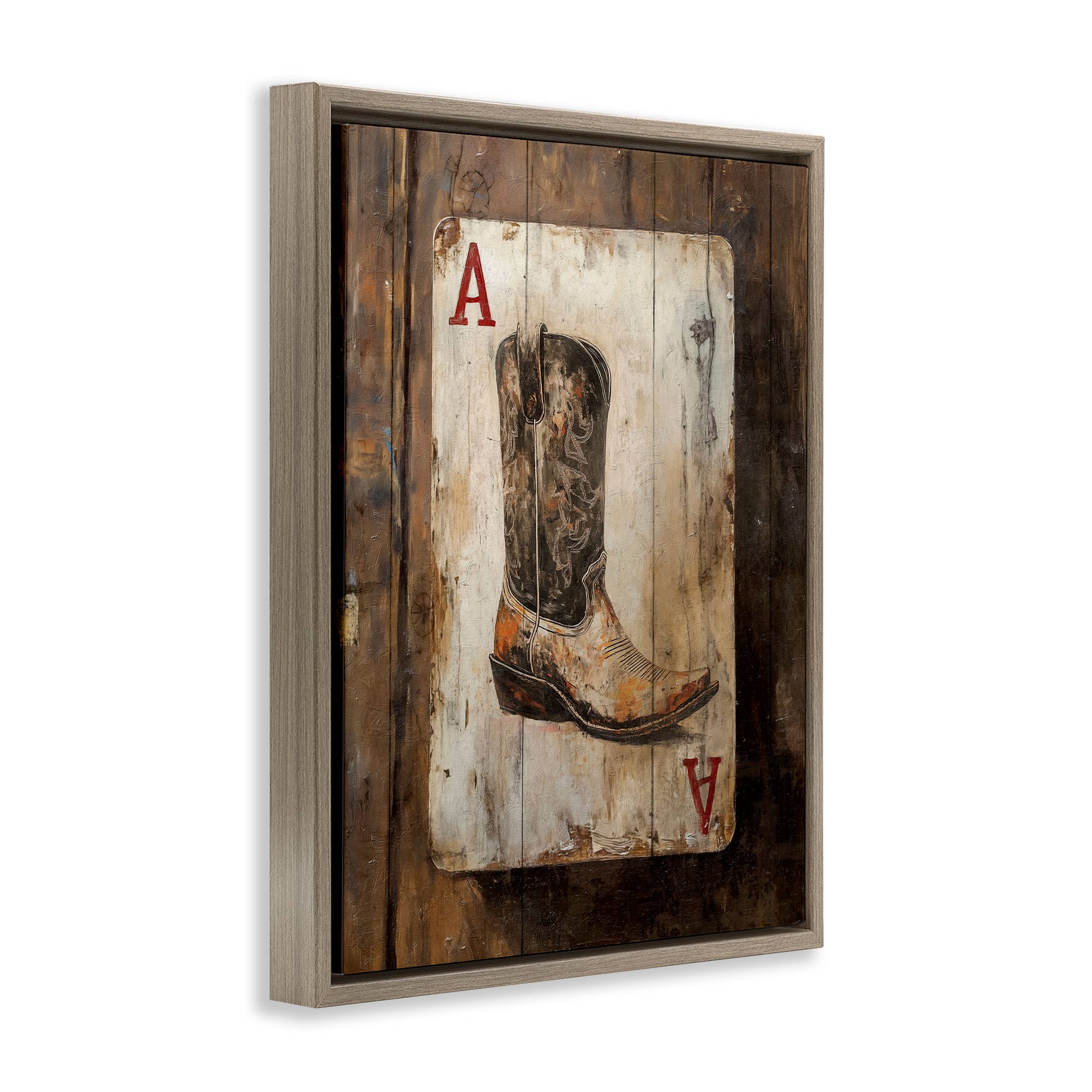 Stupell Industries - Wholesale Wall Sign - Western Rustic Playing Card - Framed Wall Art18