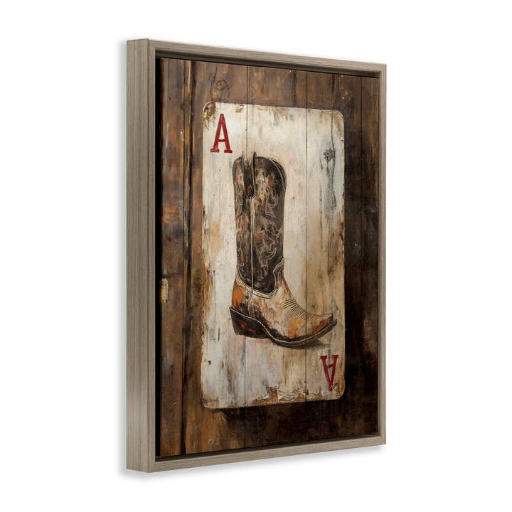 Stupell Industries - Wholesale Wall Sign - Western Rustic Playing Card - Framed Wall Art18