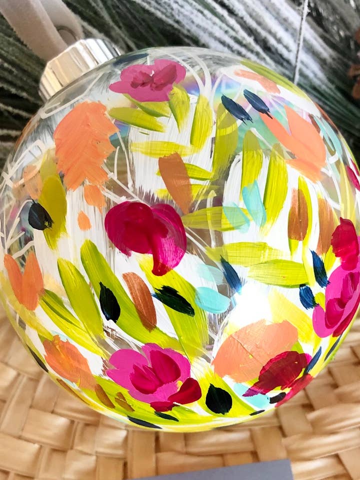 Jardim encantado: ornamento pintado à mão esmeralda por atacado de Wildsky Studio