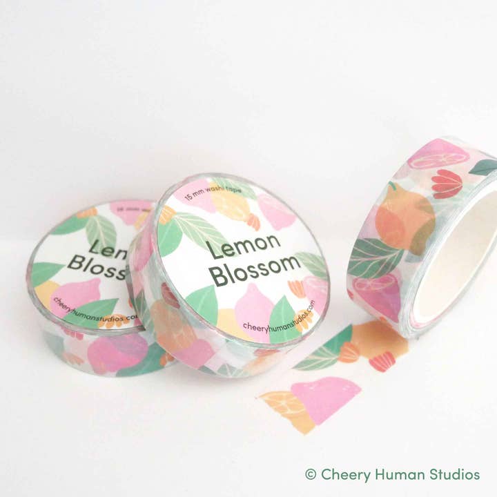 Cheery Human Studios - Wholesale Washi Tape - Lemon Blossom - Washi Tape | Fruit Washi Tape1