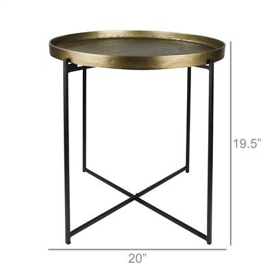 HomArt - Wholesale Bijzettafel - Colony Tray Tafel, brons & messing1