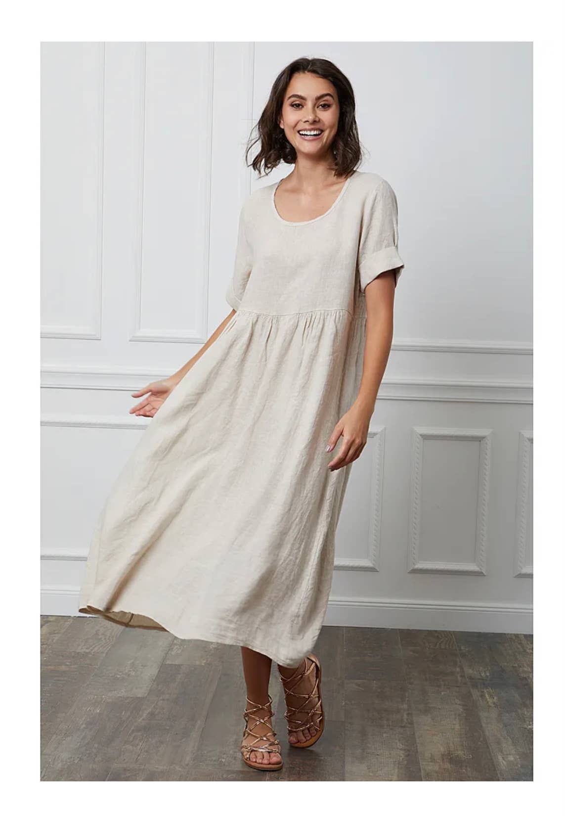 LÉA & LUC - Wholesale Dress - Women's - Long dress in 100% linen REF.71480