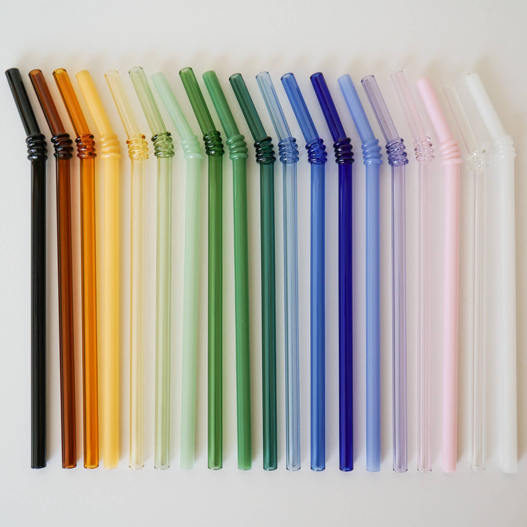 Cheerware - Wholesale Drinking Straw - Ridged Glass Straws1