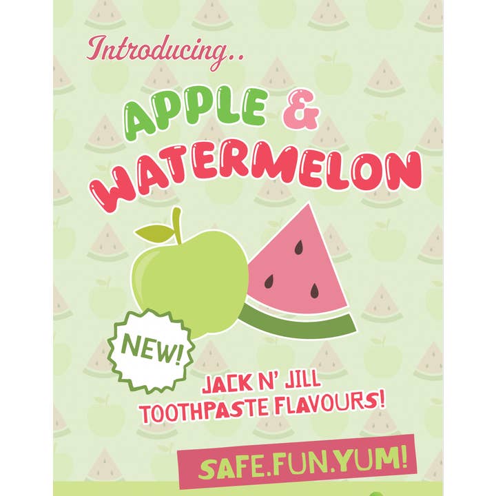 Jack N' Jill Kids - Wholesale Toothpaste - Jack N' Jill Natural Certified Toothpaste Apple & Watermelon