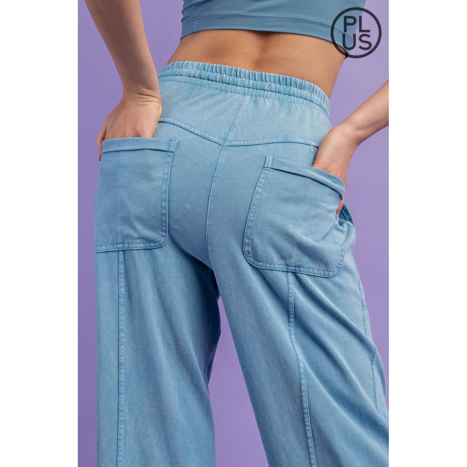 Rae Mode - Wholesale Pants - Women's - PLUS SIZE MINERAL WASHED FULL LENGTH COTTON PANT16