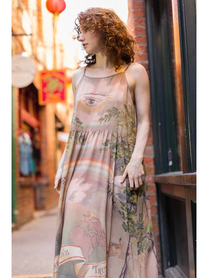 Market of Stars (Worldwide) - Wholesale Dress – Women's - Friendship Love & Truth Vintage Wash Bohéme Long Slip Dress4