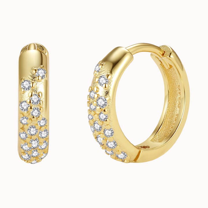 Nava Copenhagen - Wholesale Huggie Earrings - Nila Earrings - Gold Plated0