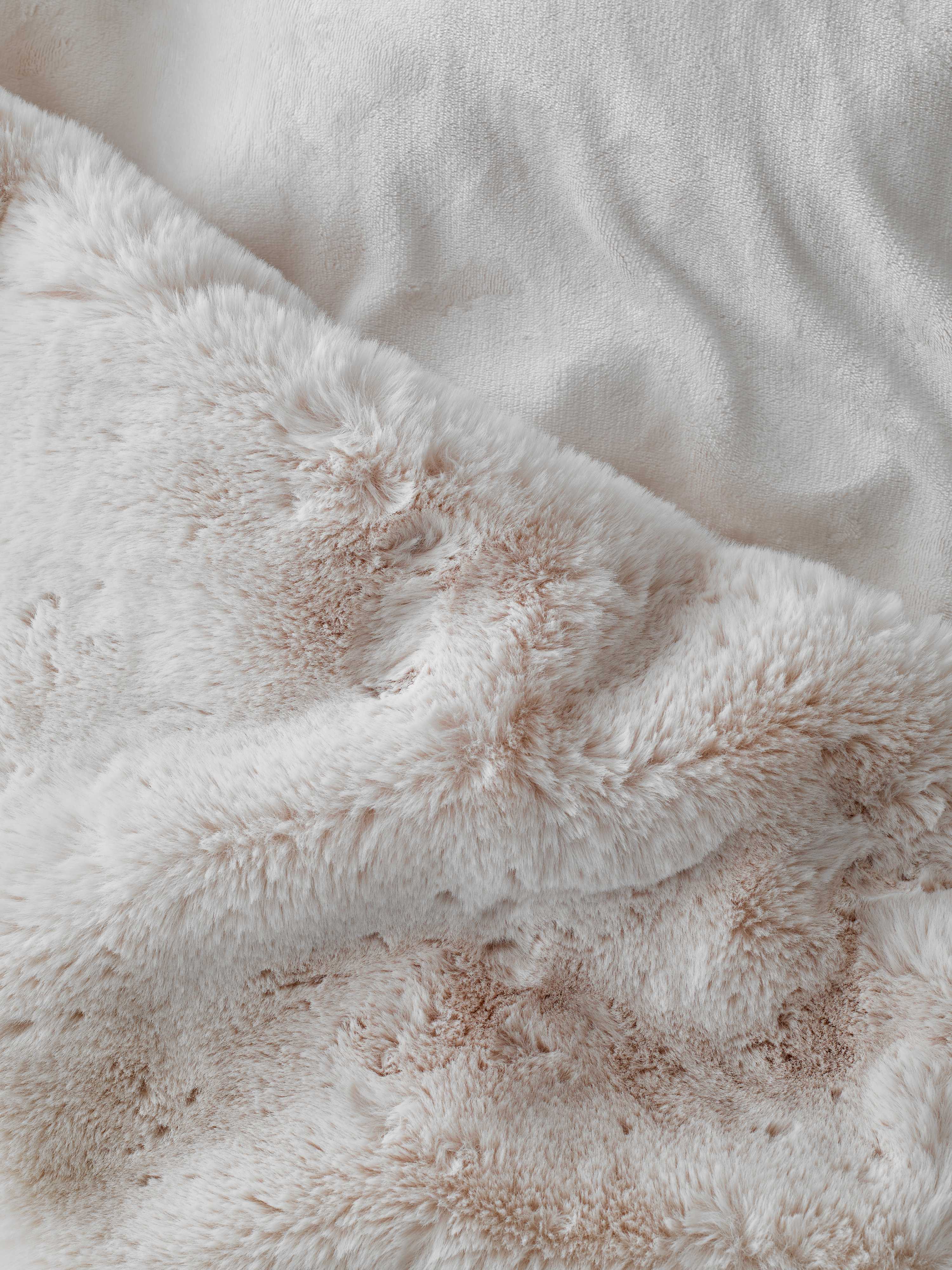 REMOVED BRAND – wholesale Throw blanket – Beige Polar Bear Faux Fur Throw9