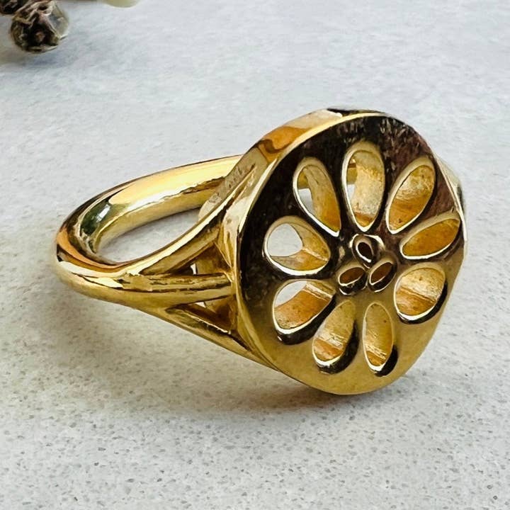 Down To Earth // Lotus Root Ring for wholesale by LoveLeeOr