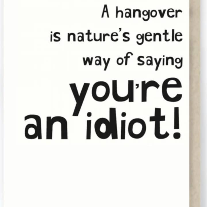 Hit and Run Greetings - Wholesale Everyday Greeting Card - Funny Hangover Wine Drinking Greeting Card