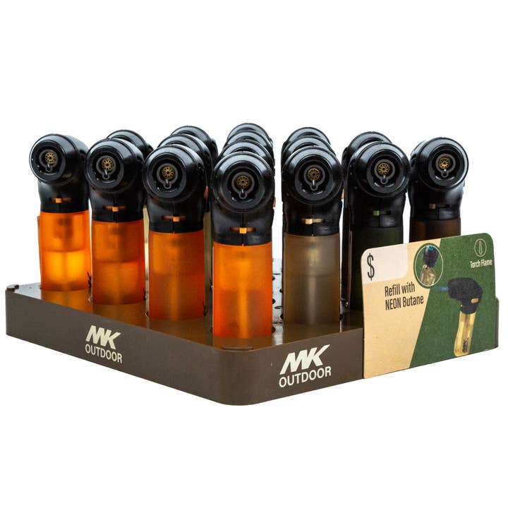 MK Lighter Company - Wholesale Lighter - MK Lighter Outdoor Series, 2PC Mini Torch Lighter For Tray